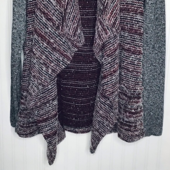 Lucky Brand gray wool blend open cascading sweater size Large - Picture 10 of 14